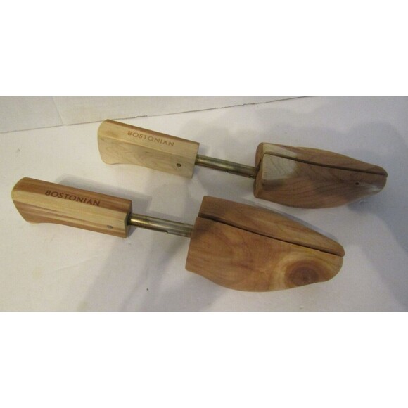 Vintage Mens Wooden Shoe Trees Forms Florsheim& Bostonian 2 Pair Stretchers Horn - Picture 5 of 7